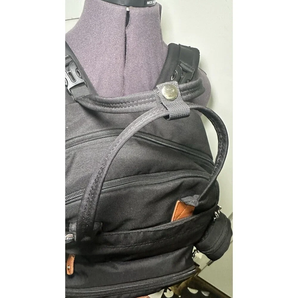 BabbleRoo Black Waterproof Large Capacity Diaper Bag Backpack EUC Used Once